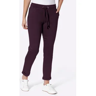 Sweathose CLASSIC BASICS, Damen, Gr. 21, Kurzgrößen, lila (aubergine), 100% Baumwolle, unifarben, Hosen Sweathose