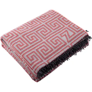 Wohndecke ZOEPPRITZ1828 "Legacy", rosa (coral), B:140cm L:190cm, Kaschmir, Wolle, Wohndecken, Wohndecke, Decke aus Cashmere-Wollmischung