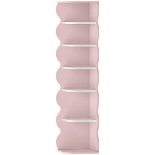 [en.casa] Kinderregal Vestnes 108 x 27 x 27 cm MDF rosa/weiß