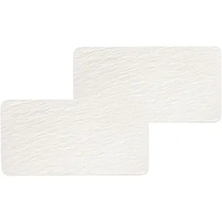 Villeroy & Boch Manufacture Rock Servierplatten Set 2-teilig rechteckig weiß