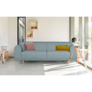 OTTO home 3-Sitzer "Maroon", blau (petrol), B:236cm H:82cm T:96cm, Struktur grob ( 100% POLYPROPYLEN;Struktur fein ( 100% Polyester);Struktur (100% Polyester), Sofas, in skandinavischem Design, mit losen Kissen