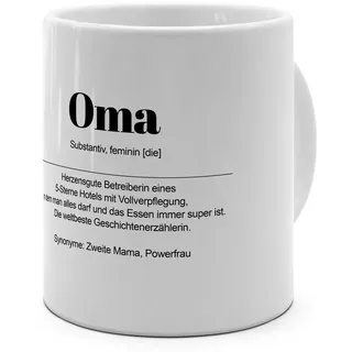 PhotoFancy Tasse mit Definition 'Oma' - Tasse mit Spruch, Tasse Jumbo XXL