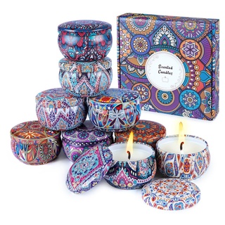 Homewit Duftkerze Duftkerzen Natürliches Sojawachs Aromatherapie Kerzen Set (Set, 9-tlg), für Bad, Yoga, Massage, Entspannung, Zimmer Deko Muttertag Geschenk