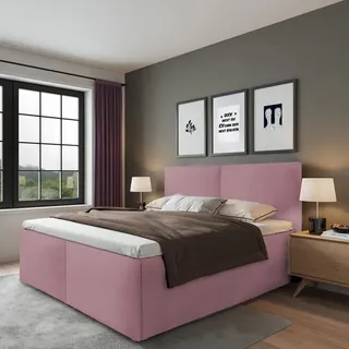 Halmon Schlafkomfort Betten Milano 200 x 200 cm Rosa