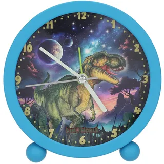 DEPESCHE Dino World Wecker GALAXY blau