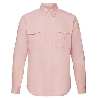 Esprit Langarmhemd Utility-Hemd aus Baumwolle lila