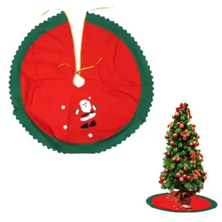 Weihnachtsbaumdecke Baumrock Rund, 90CM Weihnachtsbaum Decke Rock, Weihnachten Baumdecke Teppich, Rot Weihnachtsbaumröcke Basis, Runde Form Christbaumdecke, Weihnachtsbaum Decke, Weihnachtsbaumdecke