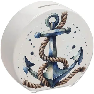 Anker Spardose Anker Spardose Maritime Segelschatz Truhe mit Seil Schiff Nautik Motiv der Anker für Ihr Geld