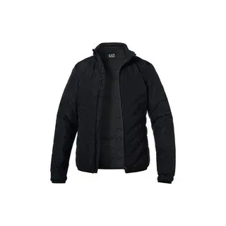 EA7 Herren Daunenjacke schwarz Mikrofaser unifarben, schwarz, Herbst/Winter 2024/2025