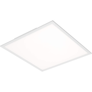 Briloner Leuchten Deckenleuchte-Panel, LED, Wohnzimmer-Lampe, Deckenlampe, Deckenstrahler, 38W, quadratisch, weiß, 59.5 cm, 59.5 x 59.5 cm