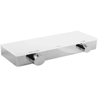 baliv Thermostat-Duscharmatur für 1 Verbraucher Weißglas/Chrom