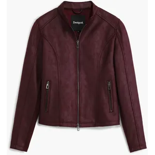 Desigual, Kombinierte Jacke in Lederoptik, Damen, Polyester, Rot, XXL, RED, XXL