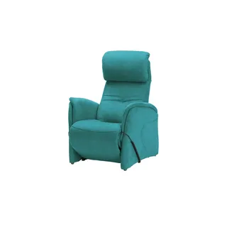 Hukla Relaxsessel Pierre Flachgewebe 75 x 108 x 87 cm türkis/petrol elektrisch
