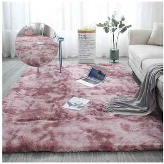LuxusKollektion Hochflor-Teppich Shaggy Teppich Lila 160x200 cm, rechteckig, Höhe: 15 mm lila|rosa 160 cm x 200 cm x 15 mm