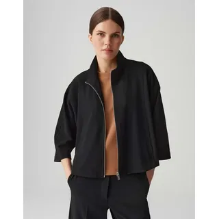 Opus Jackenblazer JULLA Loose Kurzjacke im modernen Cape Style Black, S - S