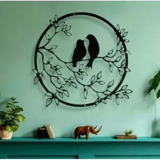 Metallene Wanddekoration, Vogel-logo-statue, Wanddeko, Vogelsilhouette, Runde Wandskulptur, Geeignet Für Die Wanddekoration, Wohnzimmer, Schlafzimmer