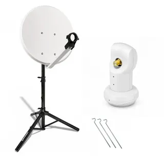 PremiumX Mobile Camping 45cm Hellgrau Single LNB