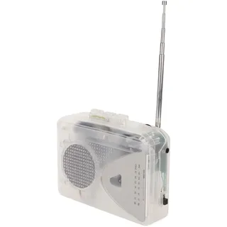 Tragbarer Kassettenspieler, UKW-MW-Radio-Stereo-Kassettenrecorder, USB-Kassettenspieler mit 3,5-mm-Klinkenstecker und Lautsprecher (Transparent)