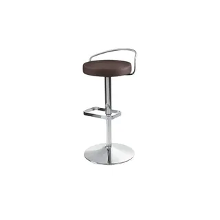 Barhocker mit Rückenbügel Leder MyDivo , braun , Maße (cm): B: 44 T: 46.0