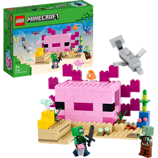 LEGO Minecraft 21247 Das Axolotl-Haus Bausatz, Mehrfarbig