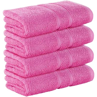 HUIJK 4X FROTTEE Pink Gästehandtuch 30 x 50 cm Handtücher Baumwolle
