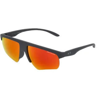 Armani Exchange AX4123S Herren-Sonnenbrille Halbrand Quadratisch Acetat-Gestell, grau