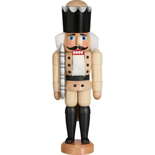 Seiffener Volkskunst Nussknacker Nussknacker König natur der Seiffener Volkskunst eG, Handarbeit aus dem Erzgebirge beige