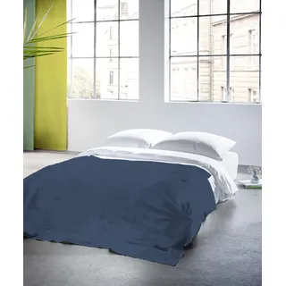 Plaid FLEURESSE "Plaid", blau (navy), B:180cm L:270cm, Baumwolle, Leinen, Wohndecken, Halbleinen, in Gr. 180x270 cm, Plaid