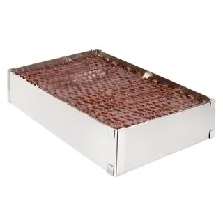 wenco Backrahmen 555555, mit Klemmung, aus Edelstahl, verstellbar von 16x16 bis 30x30 cm, Höhe 5 cm