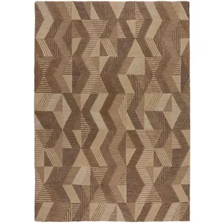 KADIMA DESIGN Wollteppich 120 x 170 cm Braun