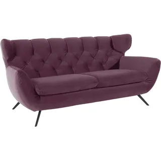 Candy Couch Samt 3-Sitzer Rot