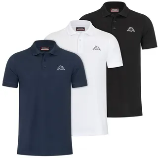 Kappa Poloshirt Kappa Herren Polo VELEOT 3 Polo Shirt 3er-Pack s/s 707408 weiß XXXXL