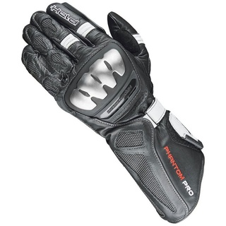 Held Biker Fashion Motorradhandschuhe Held Handschuh Phantom Pro schwarz-weiß Sporthandschuh aus Känguruleder mit Fingerbrücke schwarz 10 / XL