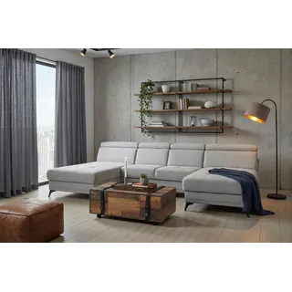 OTTO home Wohnlandschaft Mikrofaser U-Form 3-Sitzer Grau