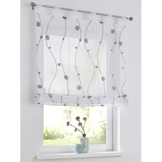 Kutti Raffrollo HEINE HOME Gr. 4, grau weiß), B:100cm H:140cm, Raffrollos,