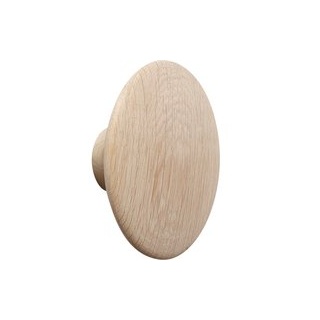 Wandhaken Dots Wood oak ⌀ 9 cm