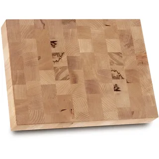 Schneidebrett Stirnholz Buche, Standard, Füße Vollgummi, 40 cm x 30 cm x 4 cm