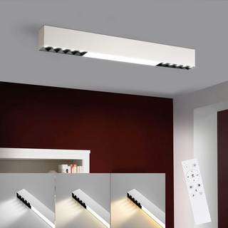ZMH Deckenlampe LED Deckenleuchte Weiß 17W Deckenstrahler 53CM Lang Dimmbar mit Fernbedienung Modern Deckenbeleuchtung für Wohnzimmer Flur Schlaf...