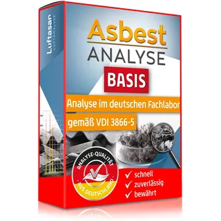 Asbest Test Basis – Check zum Nachweis von Asbest in Staub- oder Materialprobe | professionelle Laboranalyse auf Asbest