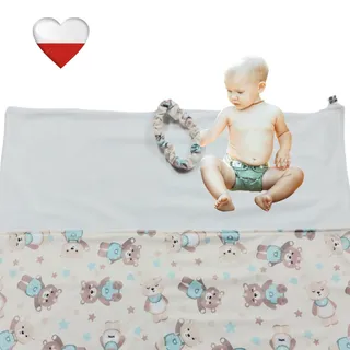 Nappime Wiederverwendbare Wickelauflage, Mint Teddybären