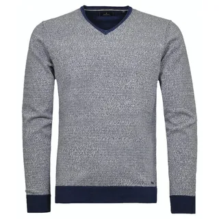 RAGMAN V-Ausschnitt-Pullover zweifarbig blau XXL (60/62)
