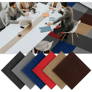 Teppichfliesen Scene 40x40 cm Bodenbelag aus Nadelfilz Gut & Günstig selbstklebend Farbe: Braun - Braun