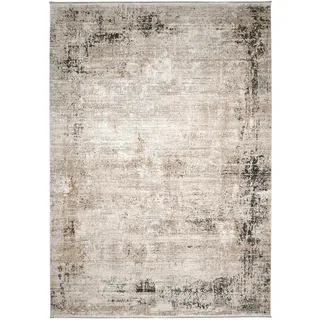 Dieter Knoll Webteppich Modenaro, Grau, Beige, Textil, rechteckig, 63x130 cm, Oeko-Tex® Standard 100, für Fußbodenheizung geeignet, Teppiche & Böden, Teppiche, Webteppiche