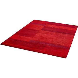 Wollteppich DEKOWE "Wesley" Teppiche Gr. B/L: 160 cm x 230 cm, 15 mm, 1 St., rot Esszimmerteppiche Handweb Teppich, reine Wolle, modernes Design