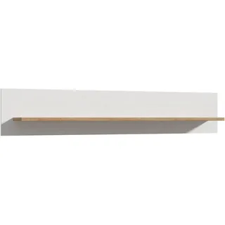 FORTE Wandboard Bohol, Wandregal, einfache Montage, B/H/T 160/29,6/21,9 erhältlich in 2 Dekoren, Landhausstil weiß