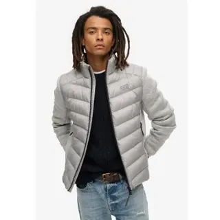 Superdry für Herren. M5011916A Storm Knit Hybrid Wattierte Jacke grau (M), Lässig, Nachhaltig, Recyceltes Nylon