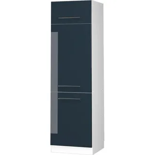 Vicco Kühlumbauschrank Fame-Line 60 x 58 x 207 cm Dunkelblau Hochglanz
