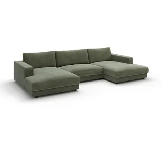Candy High End 2.0 Wohnlandschaft Cord/Komfortschaum mit Feder-Inlett