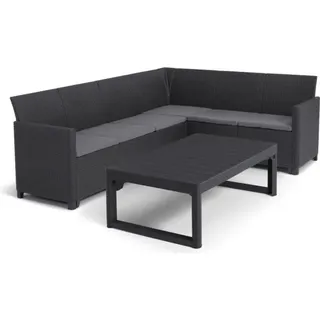 ALLIBERT SanRemo Lyon Set 6-tlg. Schwarz/Grau