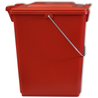 SULO Bio Boy 10 Liter mit Deckel und Henkel – Geruchsdicht und leicht Abwaschbar – Als Bio Mülleimer Komposteimer geeignet - Der Vorsortierbehälter für die Küche Nicht nur für Biomüll (rot)